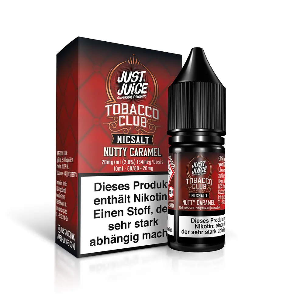 Just Juice Nikotinsalz - Tobacco Club Nutty Caramel - 10ml 