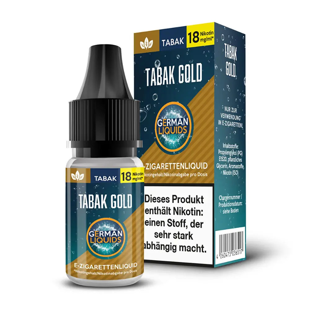 Liquid Tabak Gold 18mg - German Liquids Liquid Tabak Gold 18mg - German Liquids