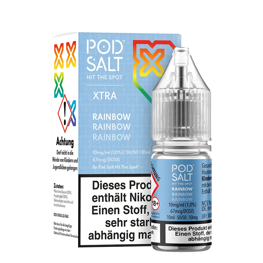 Liquid Rainbow - Pod Salt Xtra Nikotinsalz 10mg Liquid Rainbow - Pod Salt Xtra Nikotinsalz 10mg