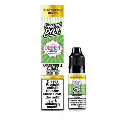 Dinner Lady Nikotinsalz Apple Crumble Custard 50/50 10ml Liquid 20mg Dinner Lady Nikotinsalz Apple Crumble Custard 50/50 10ml Liquid 20mg