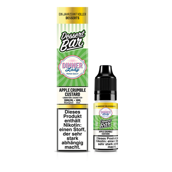 Dinner Lady Nikotinsalz Apple Crumble Custard 50/50 10ml Liquid 20mg Dinner Lady Nikotinsalz Apple Crumble Custard 50/50 10ml Liquid 20mg