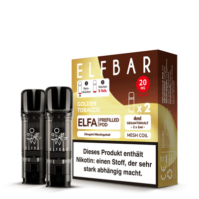 Elfbar - Elfa Pods Golden Tobacco 20mg Elfbar - Elfa Pods Golden Tobacco 20mg