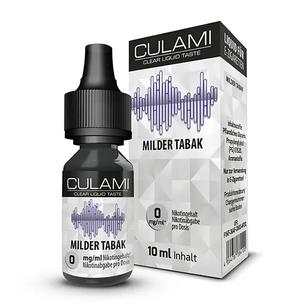 Liquid Milder Tabak - Culami 0mg Liquid Milder Tabak - Culami 0mg