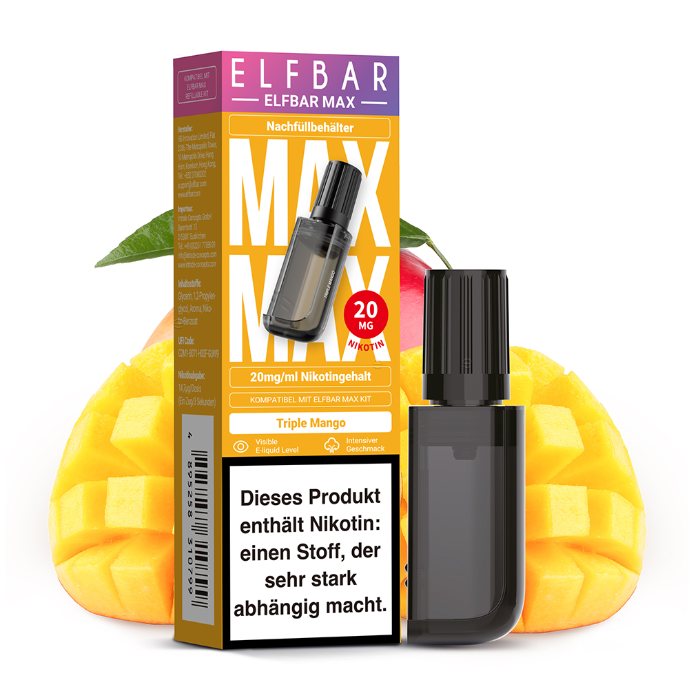 Elfbar MAX Refill Pod - Triple Mango - 20mg Nikotinsalz 10ml  C