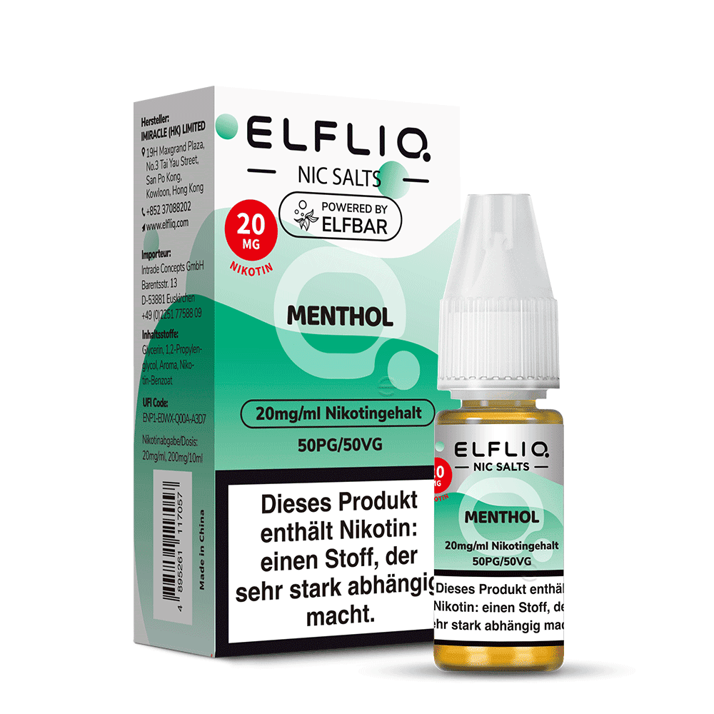 Elfliq by Elfbar Nikotinsalz - Menthol - Liquid 20mg 10ml  C