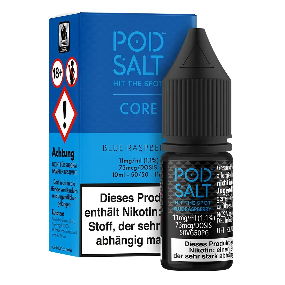 Liquid Blue Raspberry - Pod Salt Core Nikotinsalz Liquid Blue Raspberry - Pod Salt Core Nikotinsalz