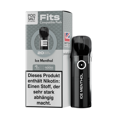 Pod Salt Fits Pods Einweg Pod - Ice Menthol - 20mg Nikotinsalz 2ml Pod Salt Fits Pods Einweg Pod - Ice Menthol - 20mg Nikotinsalz 2ml