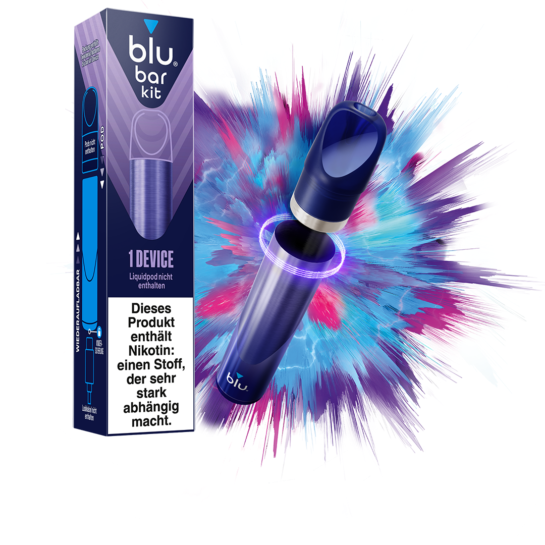 Blu Bar KIT BLUE E-Zigarette / Pod Kit handlich kompakt Blu Bar KIT BLUE E-Zigarette / Pod Kit handlich kompakt