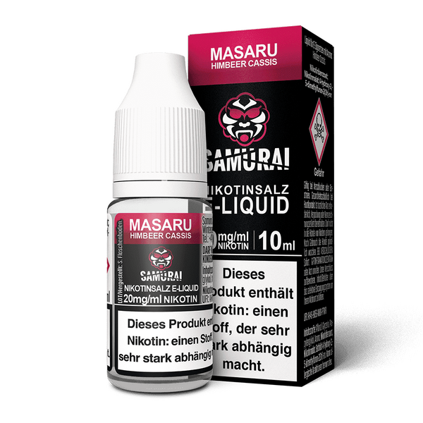 Liquid Masaru Himbeer Cassis - Samurai Nikotinsalz 20mg Liquid Masaru Himbeer Cassis - Samurai Nikotinsalz 20mg