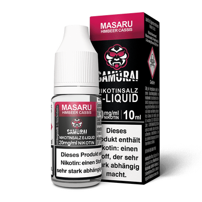 Liquid Masaru Himbeer Cassis - Samurai Nikotinsalz 20mg
