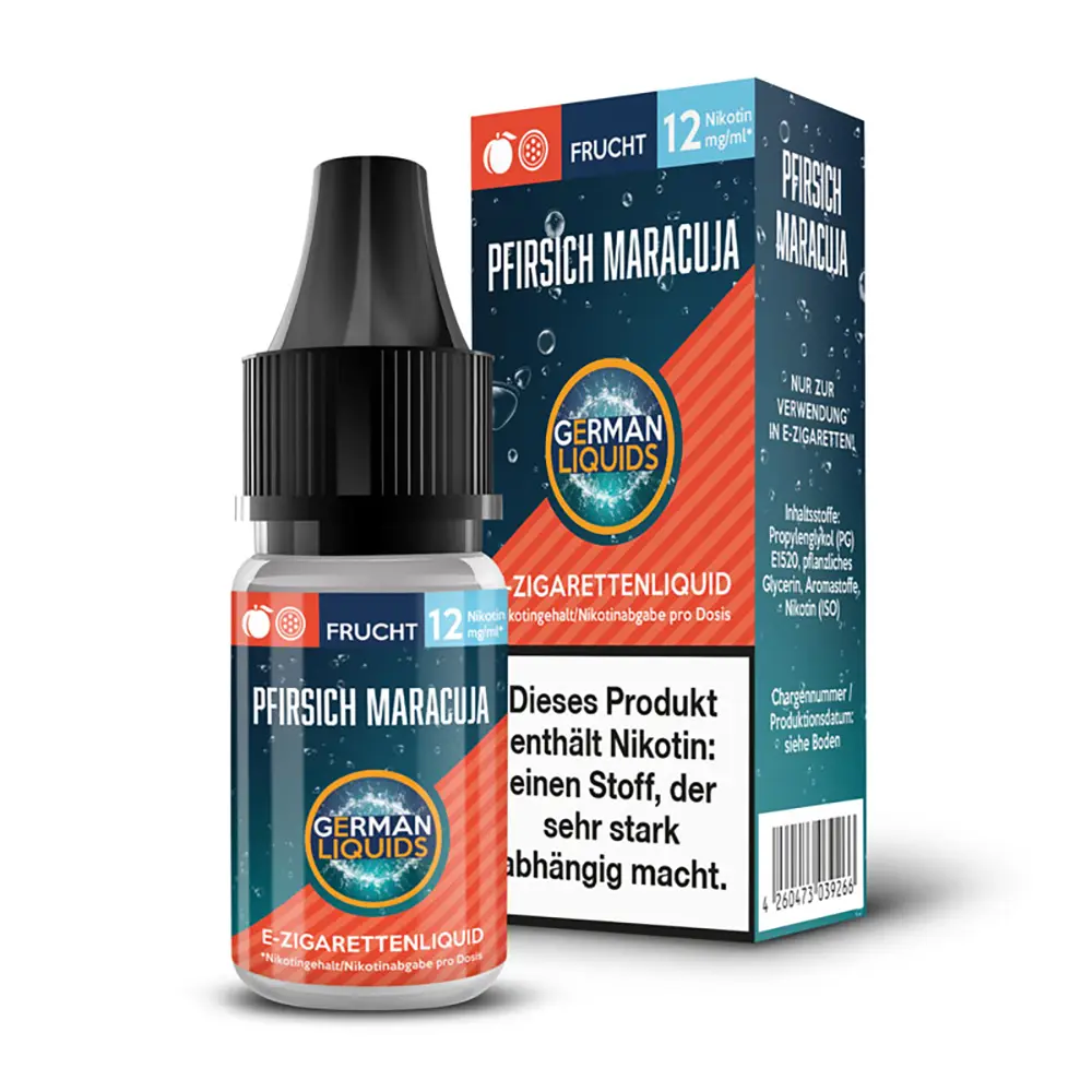 Liquid Pfirsich Maracuja 12mg - German Liquids