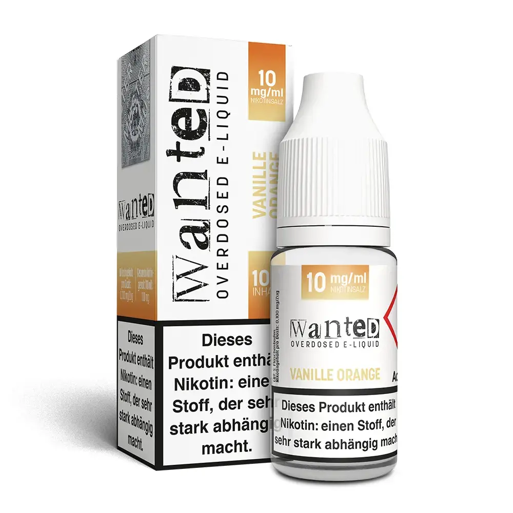 Wanted Vanille Orange 10mg Overdosed 10ml Nikotinsalzliquid 