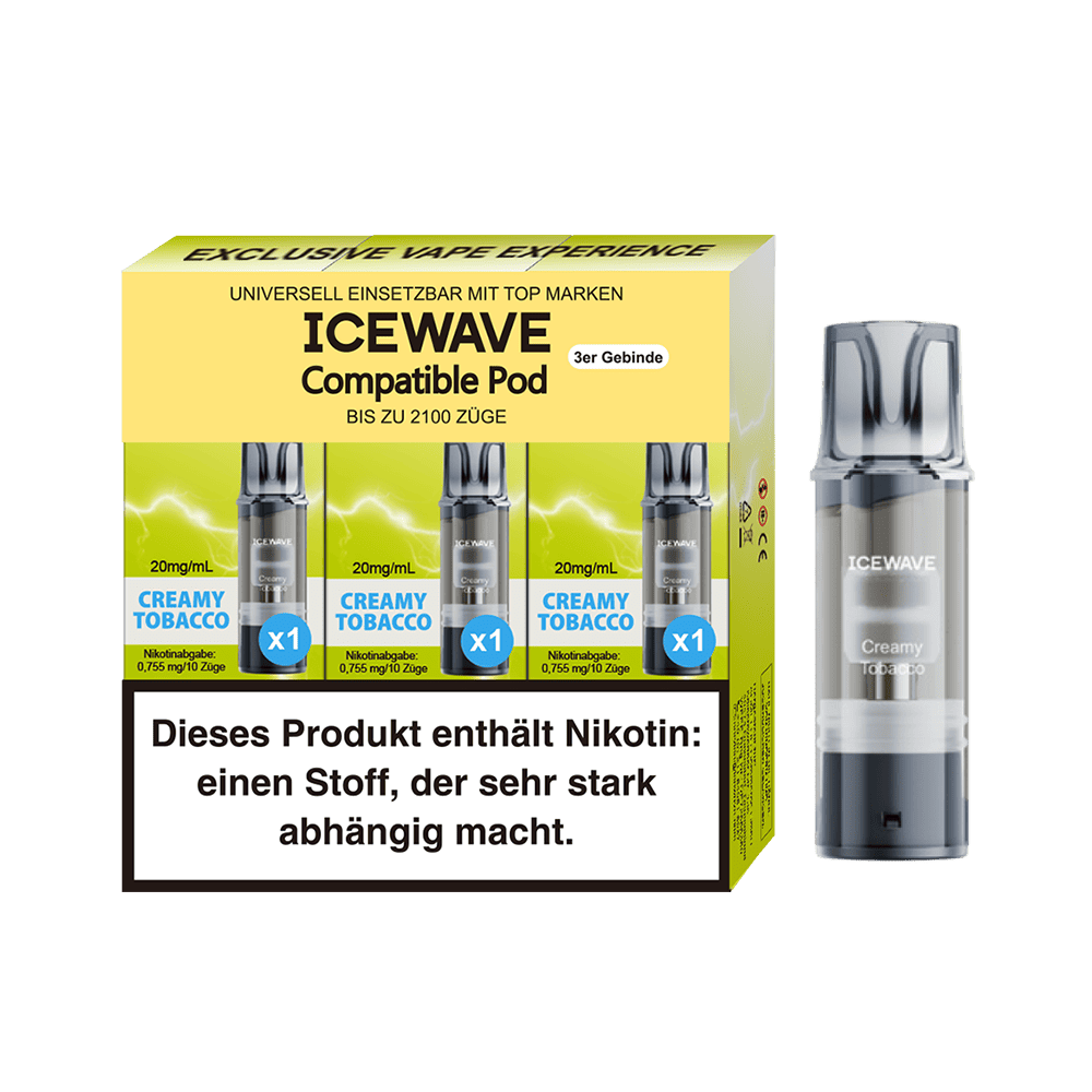 3x Icewave Einweg Pod - Creamy Tobacco - 20mg