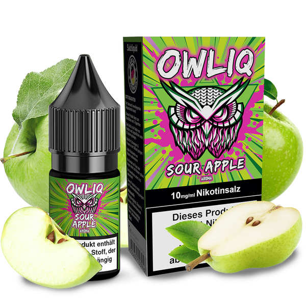 OWLIQ Nikotinsalz - Sour Apple - 10ml Liquid 10mg  C