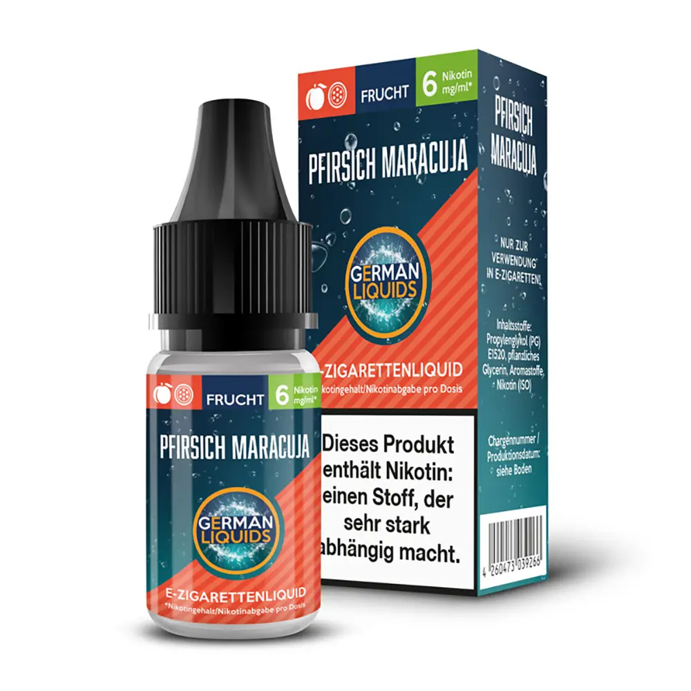 Liquid Pfirsich Maracuja 6mg - German Liquids