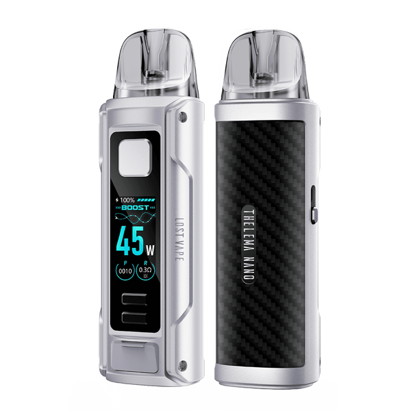 Lost Vape Thelema Nano Kit Silver Carbon Lost Vape Thelema Nano Kit Silver Carbon