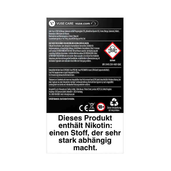 2x Vuse Ultra Pods Mango Calamansi 20mg