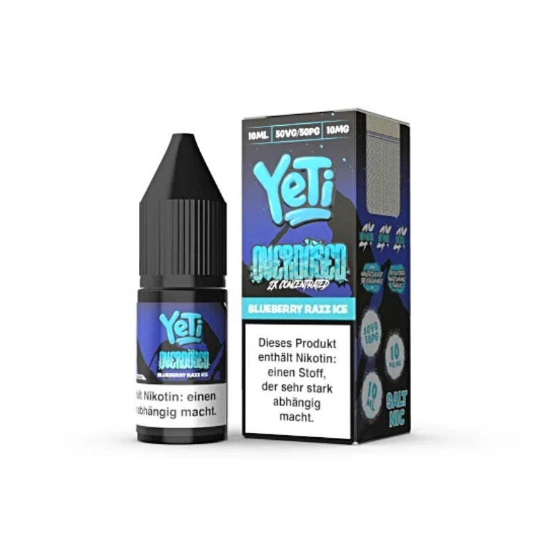 Liquid Blueberry Razz Ice - Yeti Overdosed Nikotinsalz 10mg