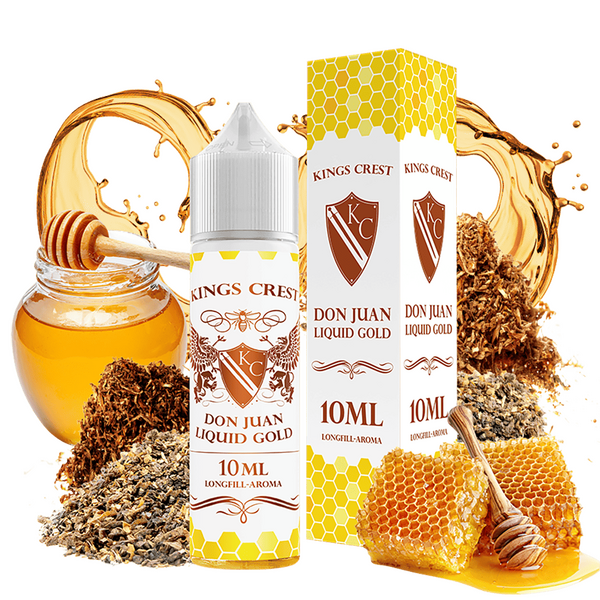 Kings Crest Longfill Liquid mit Honig- und Karamellaromen Kings Crest Longfill - Don Juan Liquid Gold