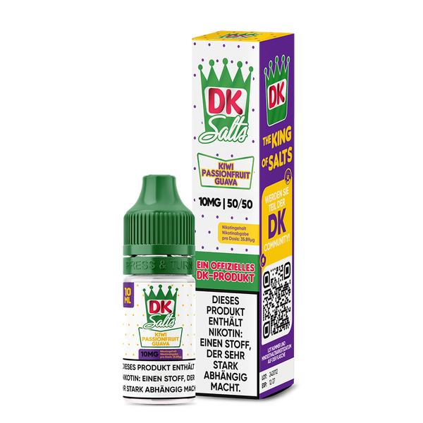 DK Salts Nikotinsalz - Kiwi Passionfruit Guava - Liquid 10mg 10ml C DK Salts Nikotinsalz - Kiwi Passionfruit Guava - Liquid 10mg 10ml C