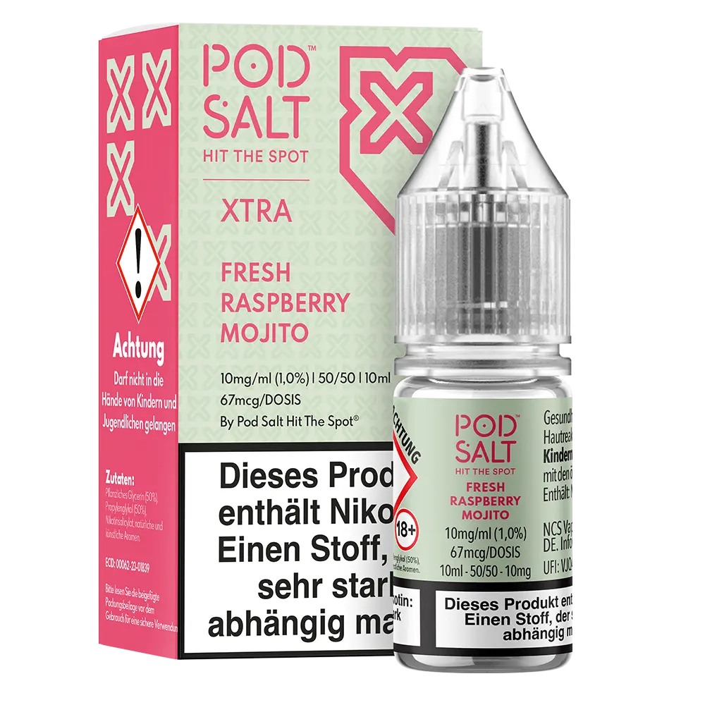 Liquid Fresh Raspberry Mojito - Pod Salt Xtra Nikotinsalz Liquid Fresh Raspberry Mojito - Pod Salt Xtra Nikotinsalz