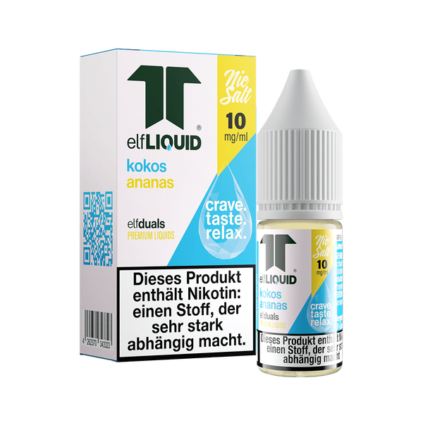 Elf-Liquid - Kokos Ananas - Nikotinsalz Liquid 10mg Elf-Liquid - Kokos Ananas - Nikotinsalz Liquid 10mg