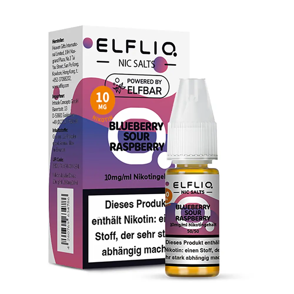Liquid Blueberry Sour Raspberry - Elfliq Nikotinsalz 10mg Liquid Blueberry Sour Raspberry - Elfliq Nikotinsalz 10mg