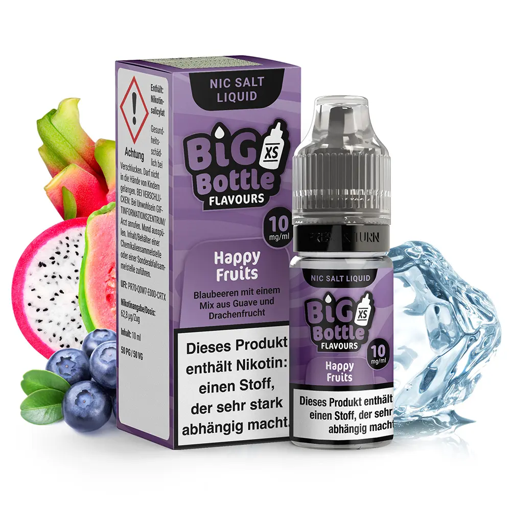 Liquid Happy Fruits - Big Bottle Flavours Nikotinsalz 10mg Liquid Happy Fruits - Big Bottle Flavours Nikotinsalz 10mg