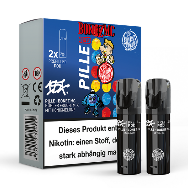 2x 187 Strassenbande Einweg Pod Pille Bonez MC 20mg Nikotinsalz 2ml 2x 187 Strassenbande Einweg Pod Pille Bonez MC 20mg Nikotinsalz 2ml