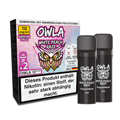 OWLA Pod - White Peach Razz - 10mg Nikotinsalz OWLA Pod - White Peach Razz - 10mg Nikotinsalz