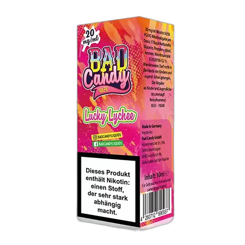 Bad Candy Nikotinsalz - Lucky Lychee - Liquid