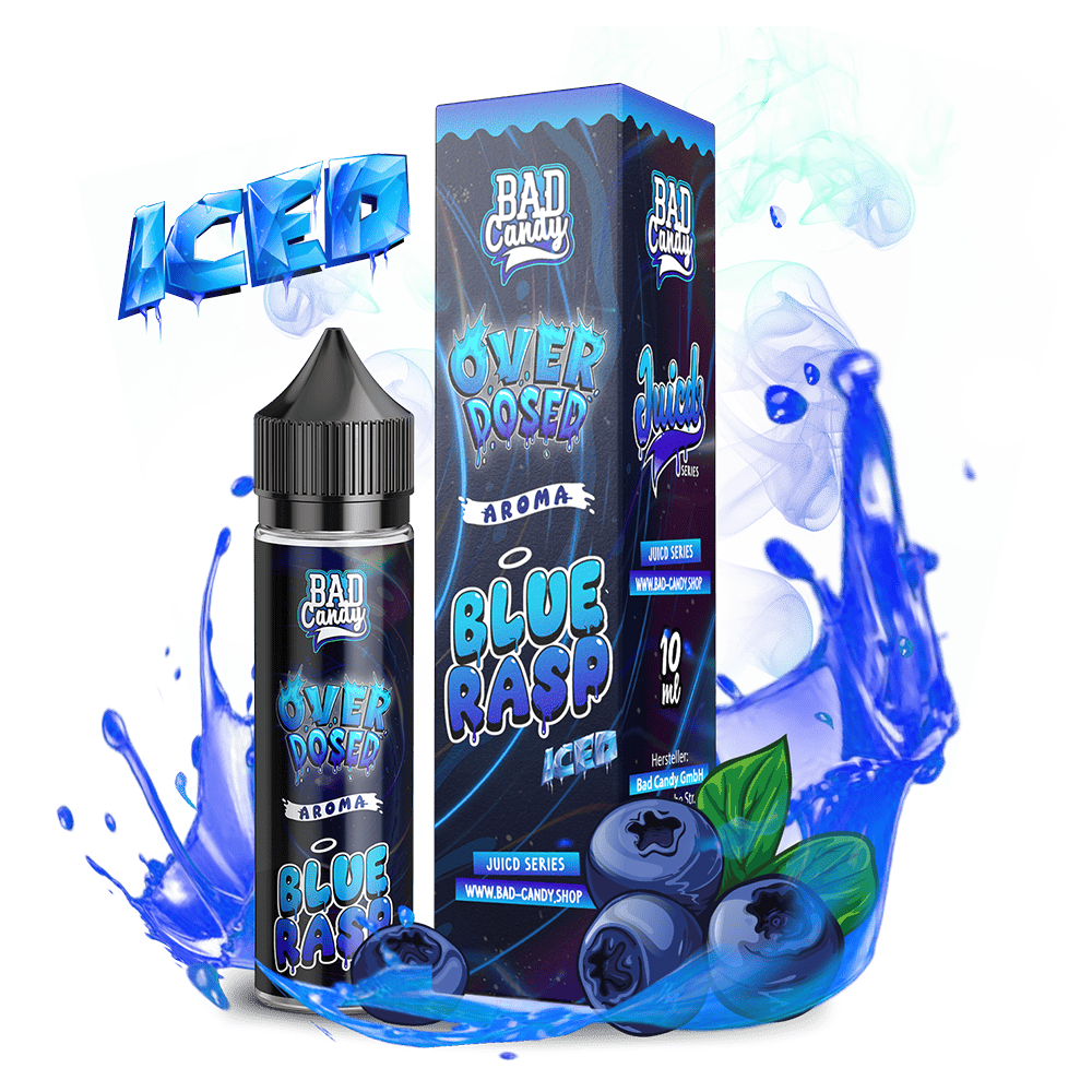 Aroma Blue Rasp Iced - Bad Candy Juicd