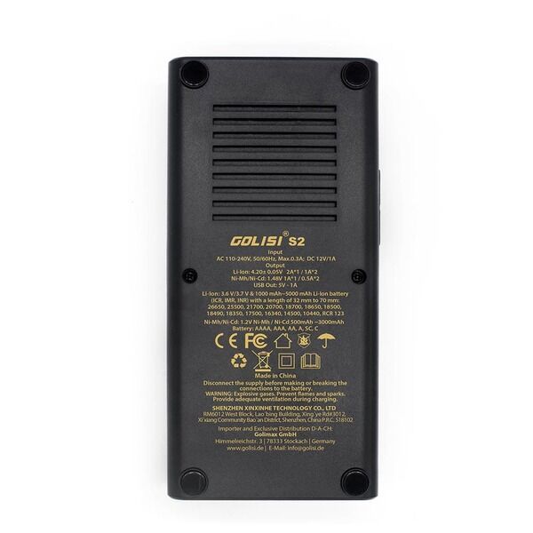 Golisi Smart S2 Ladegerät 2-Schacht /2A