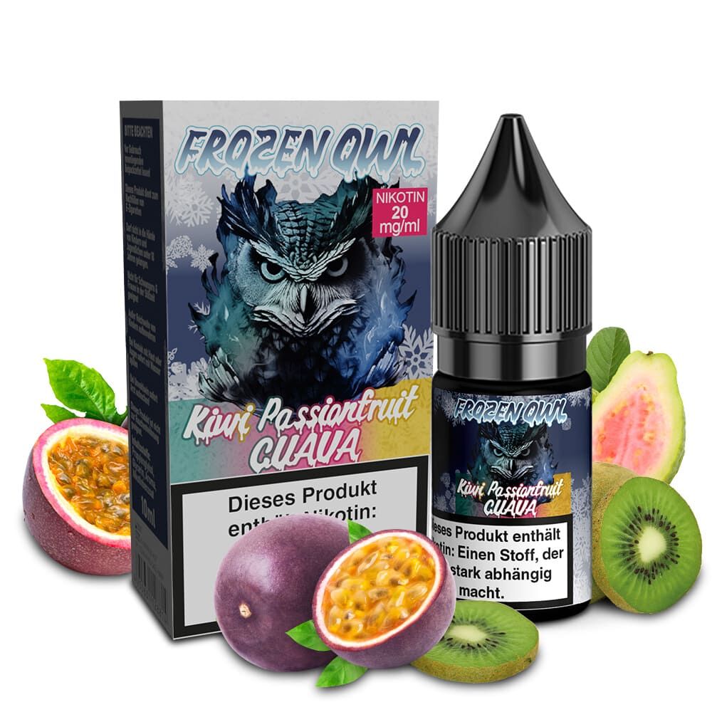 Liquid Kiwi Passionsfrucht Guava - Frozen OWL Nikotinsalz