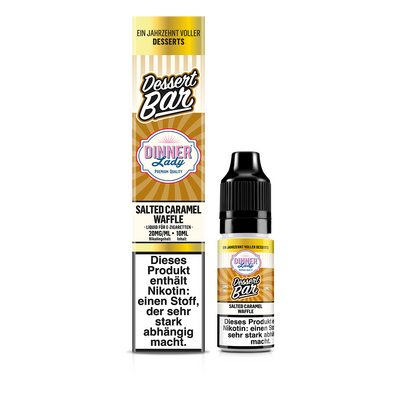 Dinner Lady Nikotinsalz Salted Caramel Waffle 50/50 10ml Liquid 20mg