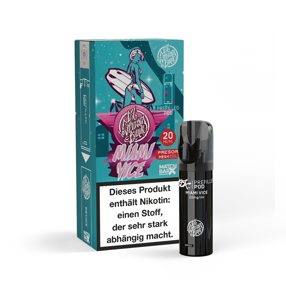 187 Strassenbande - Miami Vice - E-Shisha Pod 20mg Nikotinsalz 187 Strassenbande - Miami Vice - E-Shisha Pod 20mg Nikotinsalz