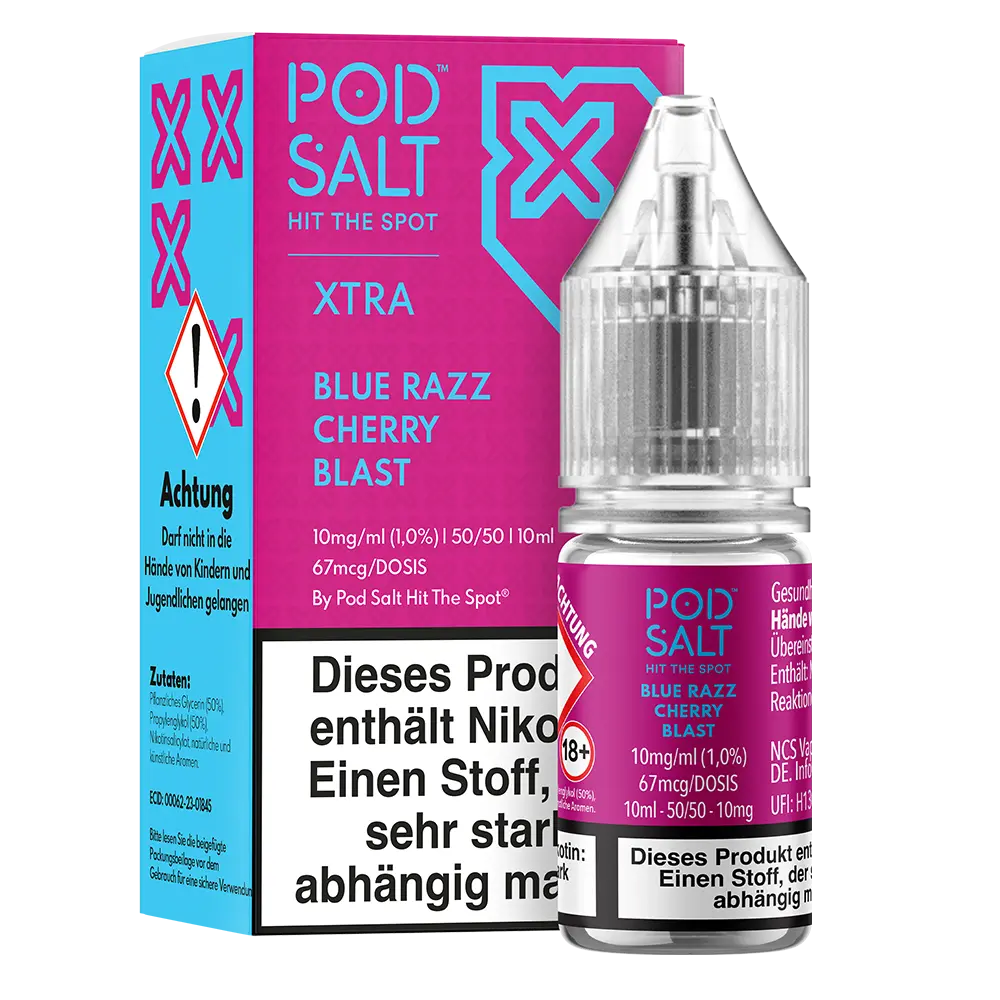 Liquid Blue Razz Cherry Blast - Pod Salt Xtra Nikotinsalz Liquid Blue Razz Cherry Blast - Pod Salt Xtra Nikotinsalz