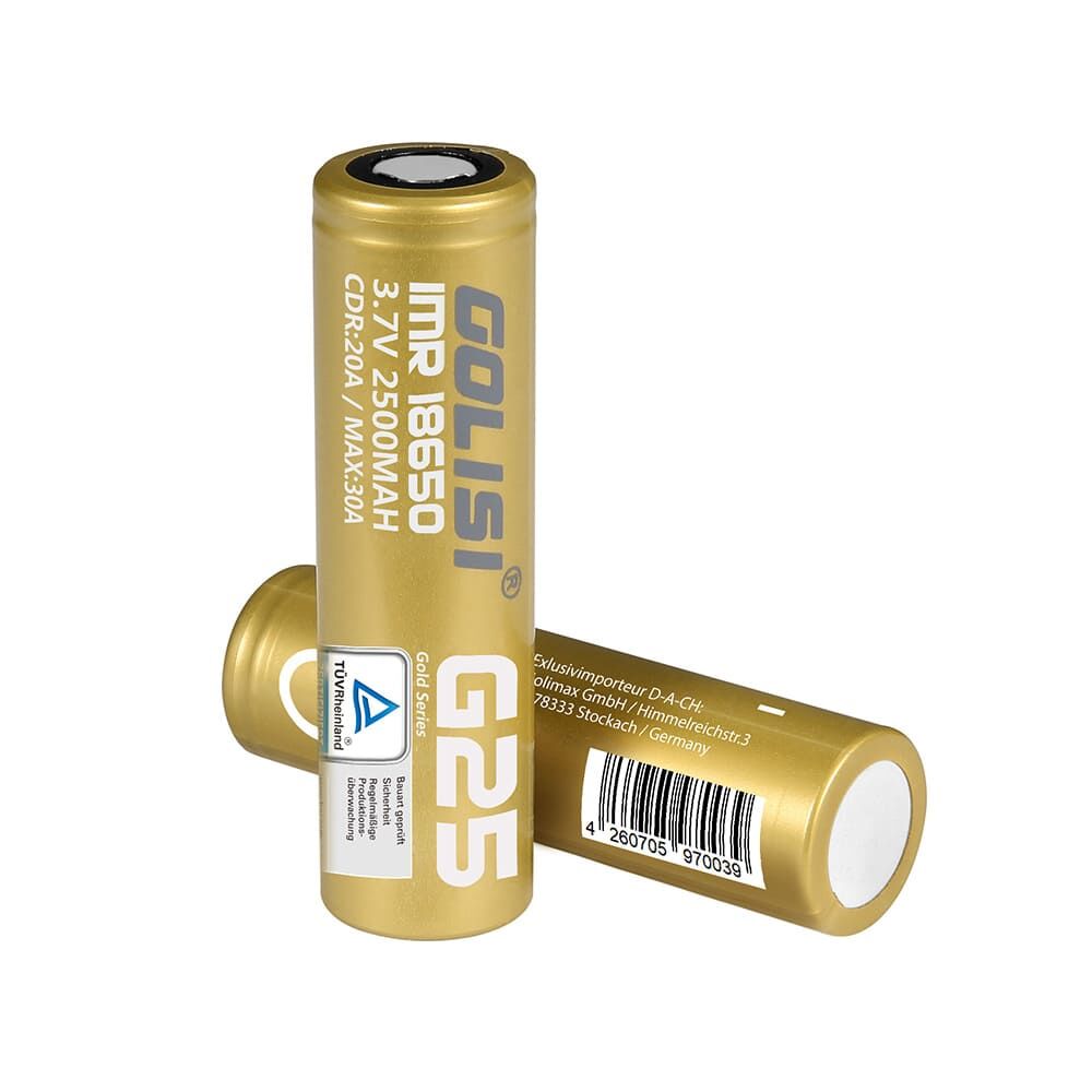 Golisi G25 Akku 18650 2500mAh/20A Golisi G25 Akku 18650 2500mAh/20A