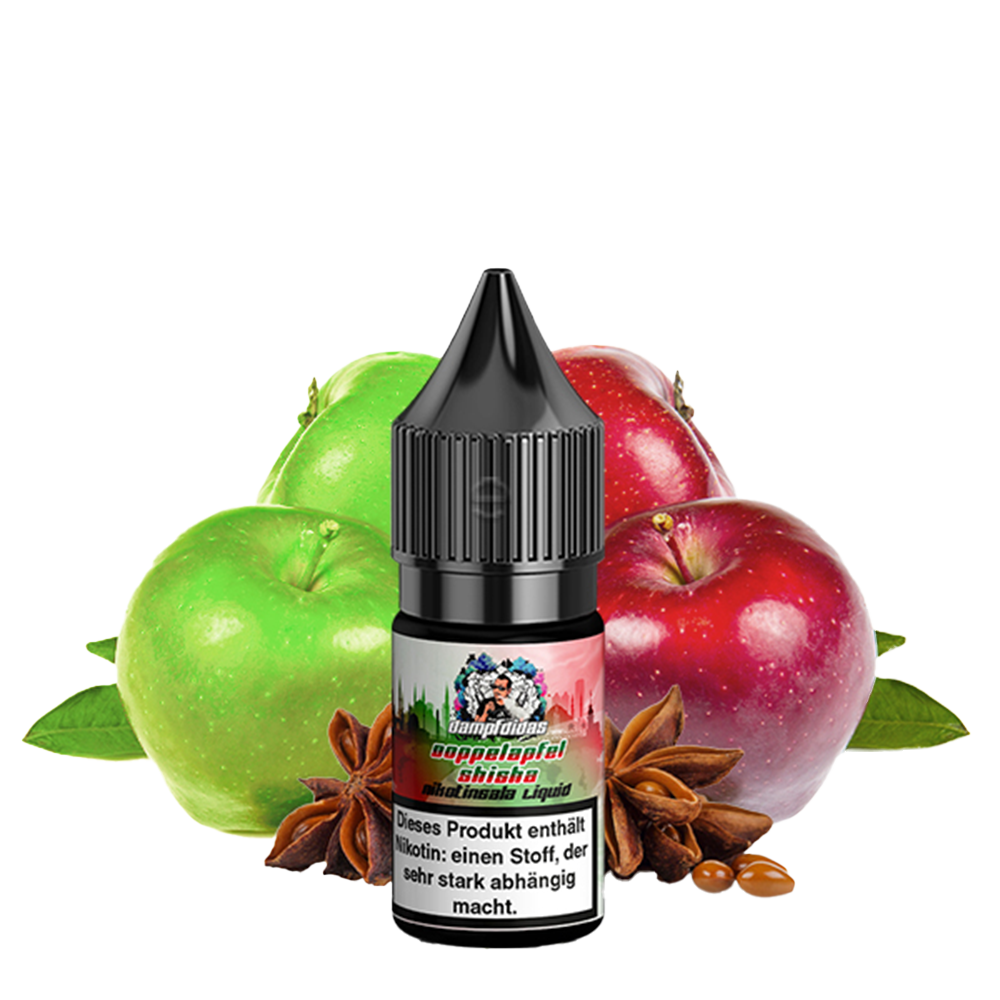 Liquid Doppelapfel Shisha - Dampfdidas Nikotinsalz 10mg