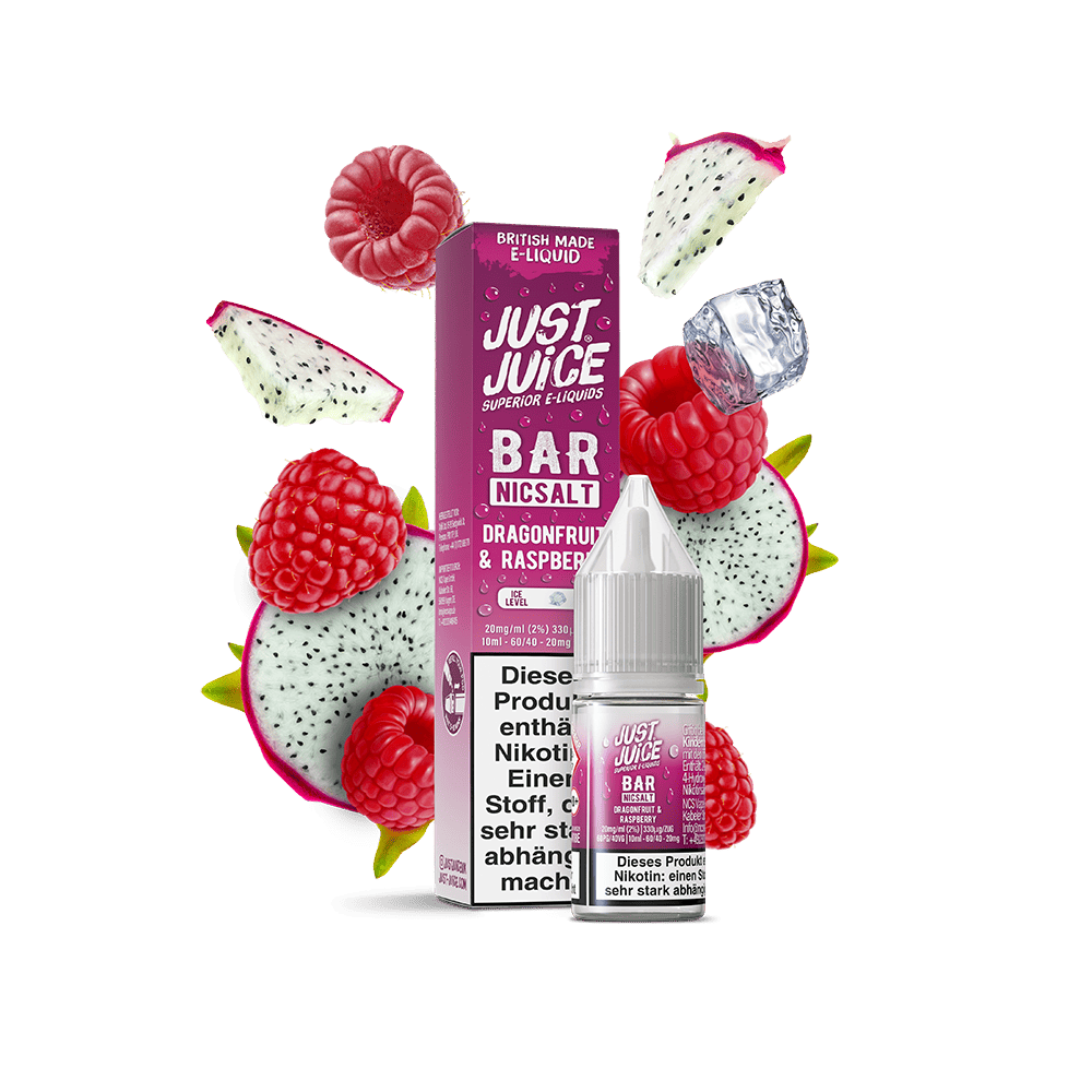 Liquid Dragonfruit & Raspberry - Just Juice Bar Nikotinsalz Liquid Dragonfruit & Raspberry - Just Juice Bar Nikotinsalz