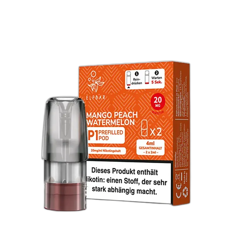 Elfbar - Mate 500 Pods Mango Peach Watermelon Nikotinsalz 20mg