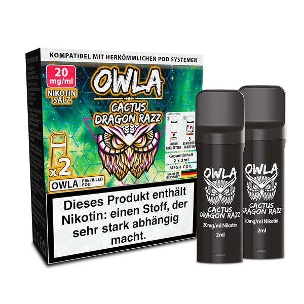 OWLA Pod - Cactus Dragon Razz - 20mg Nikotinsalz OWLA Pod - Cactus Dragon Razz - 20mg Nikotinsalz