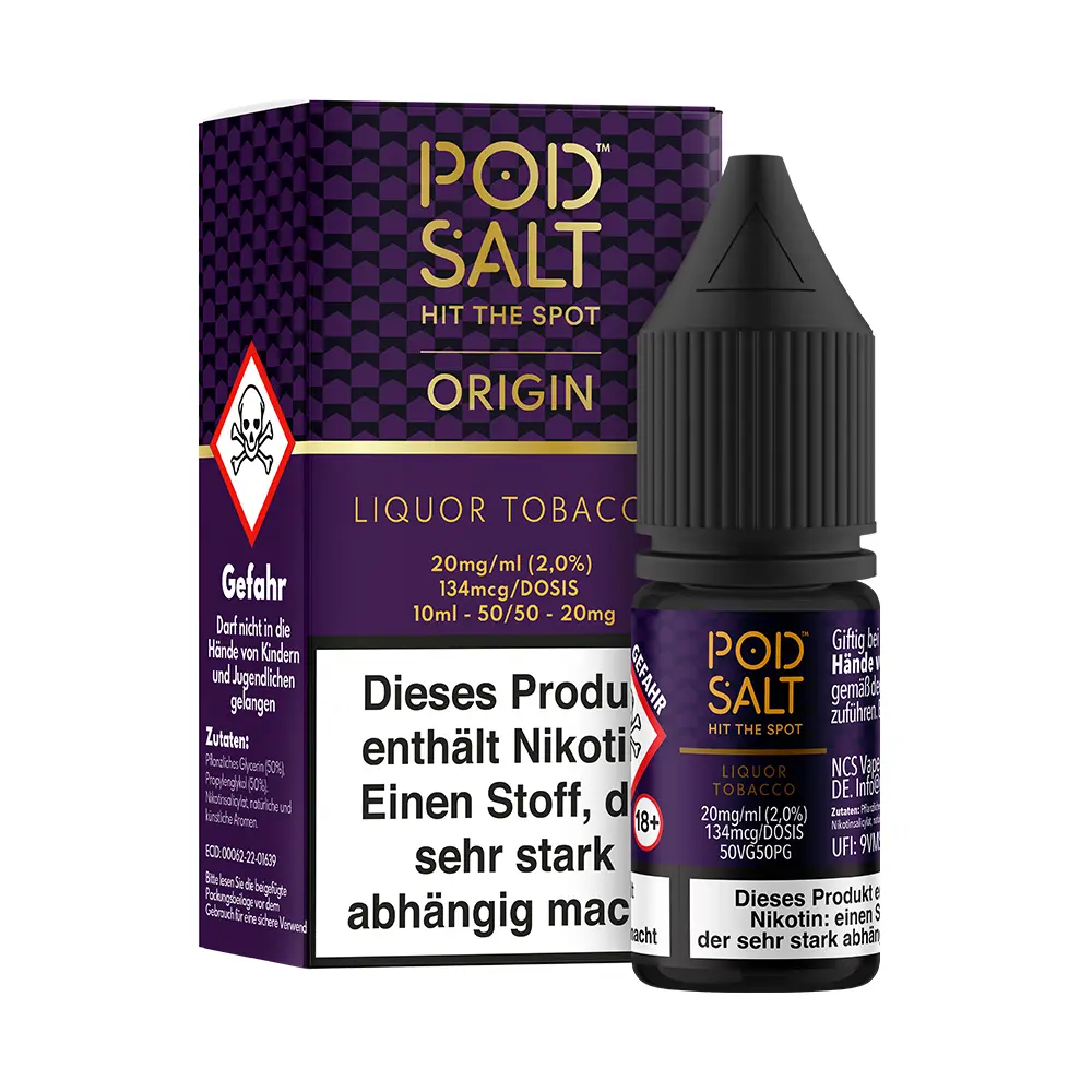 Liquid Liqour Tobacco - Pod Salt Origin Nikotinsalz 20mg
