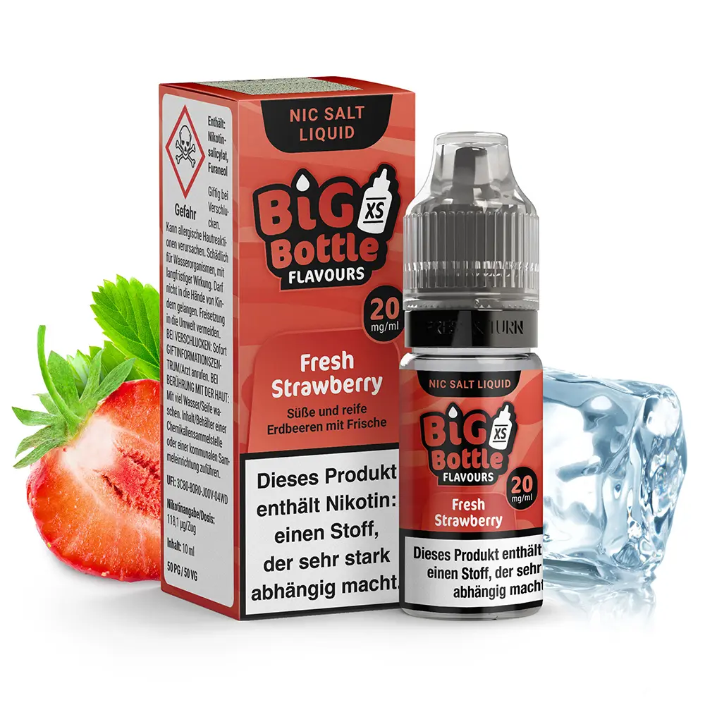 Liquid Fresh Strawberry - Big Bottle Flavours Nikotinsalz 20mg Liquid Fresh Strawberry - Big Bottle Flavours Nikotinsalz 20mg