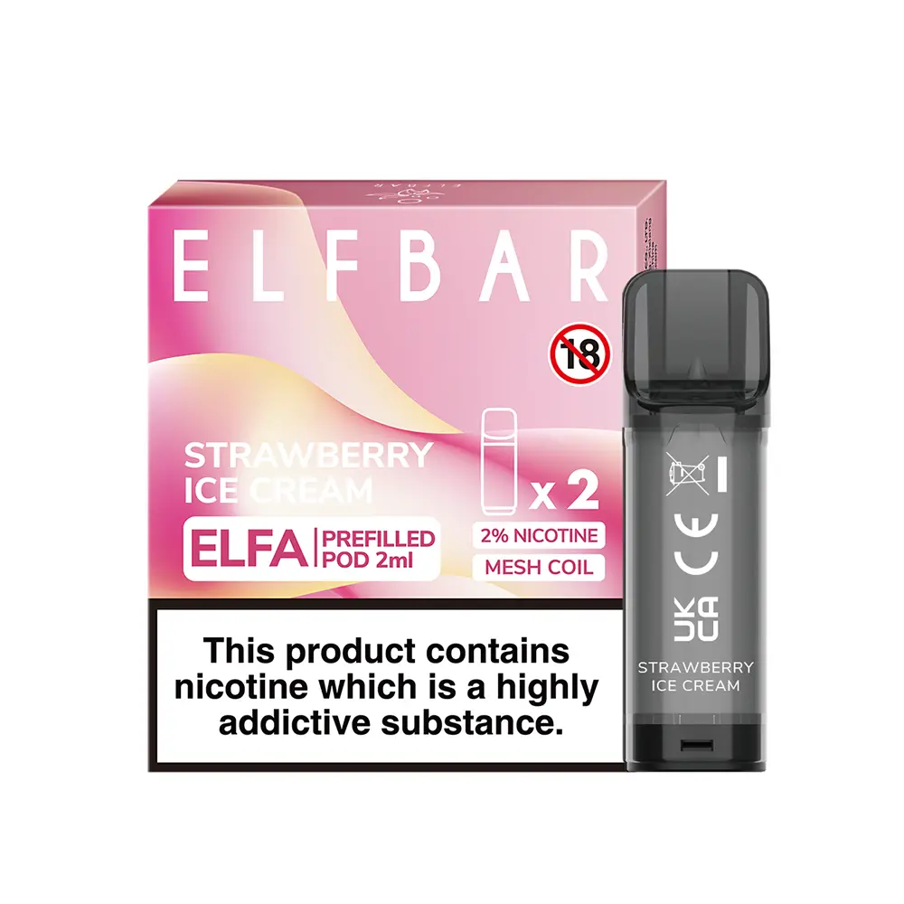 Elfbar - Elfa Pods Strawberry Ice Cream Nikotinsalz 20mg Elfbar - Elfa Pods Strawberry Ice Cream Nikotinsalz 20mg