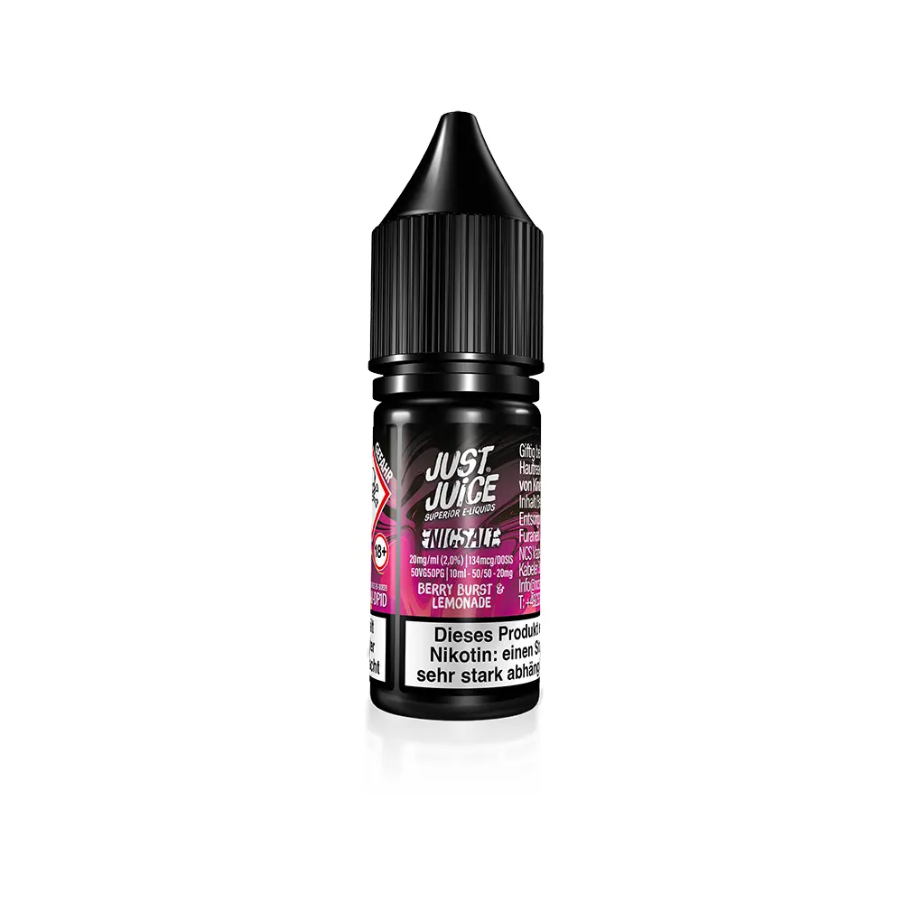 Just Juice Nikotinsalz - Fusion Berry Burst & Lemonade - 10ml 20mg 