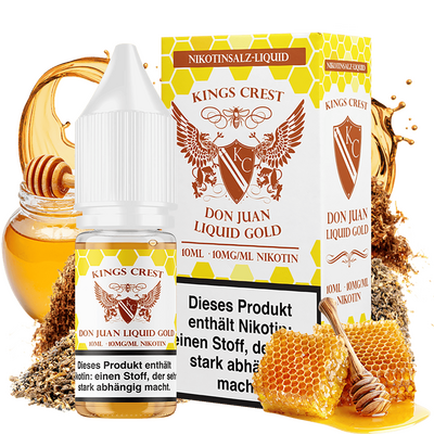 Kings Crest Nikotinsalz - Don Juan Liquid Gold - 10mg Kings Crest Nikotinsalz - Don Juan Liquid Gold - 10mg