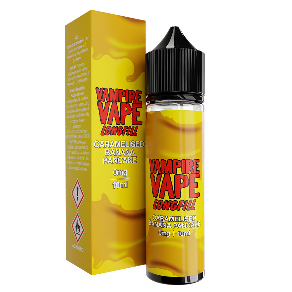 Vampire Vape Longfill - Caramelised Banana Pancake - 10ml Aroma in 60ml Flasche  C Vampire Vape Longfill - Caramelised Banana Pancake - 10ml Aroma in 60ml Flasche  C