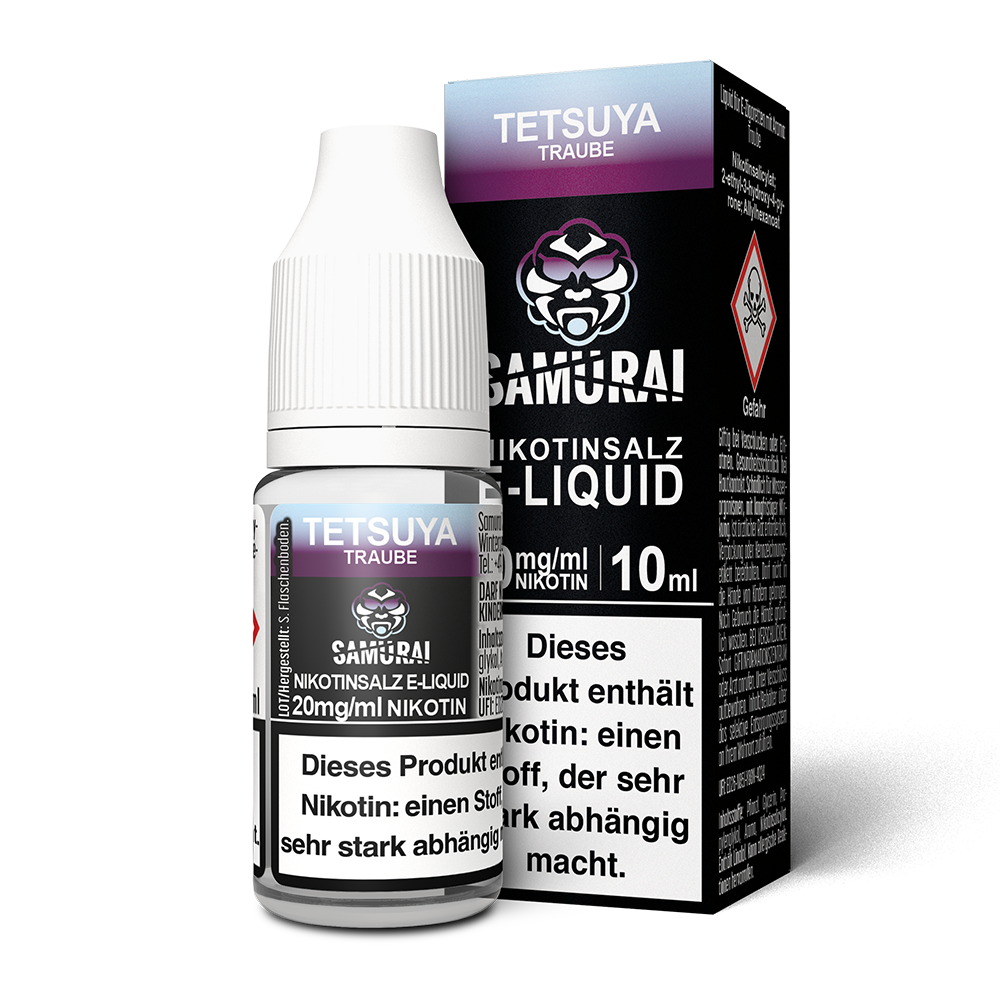 Liquid Tetsuya Traube - Samurai Nikotinsalz 20mg Liquid Tetsuya Traube - Samurai Nikotinsalz 20mg