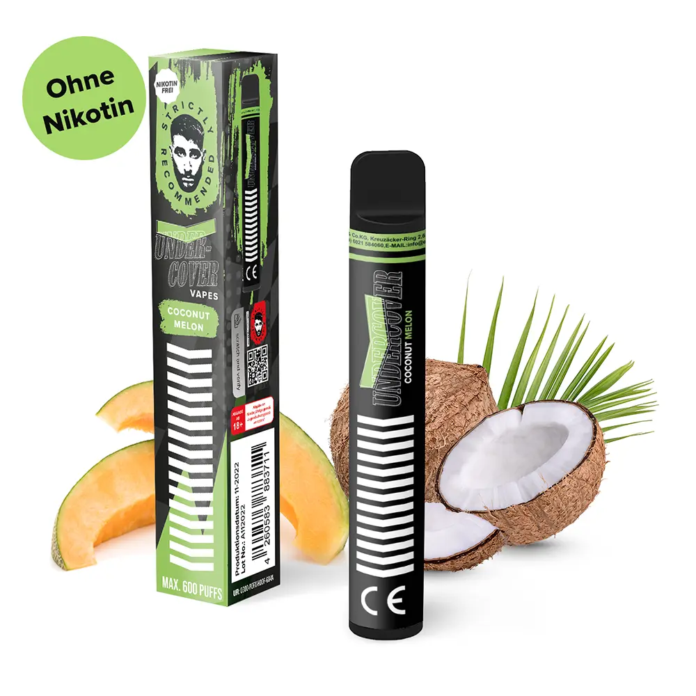 Undercover Vapes Coconut Melon 0mg Einweg E-Zigarette Undercover Vapes Coconut Melon 0mg Einweg E-Zigarette